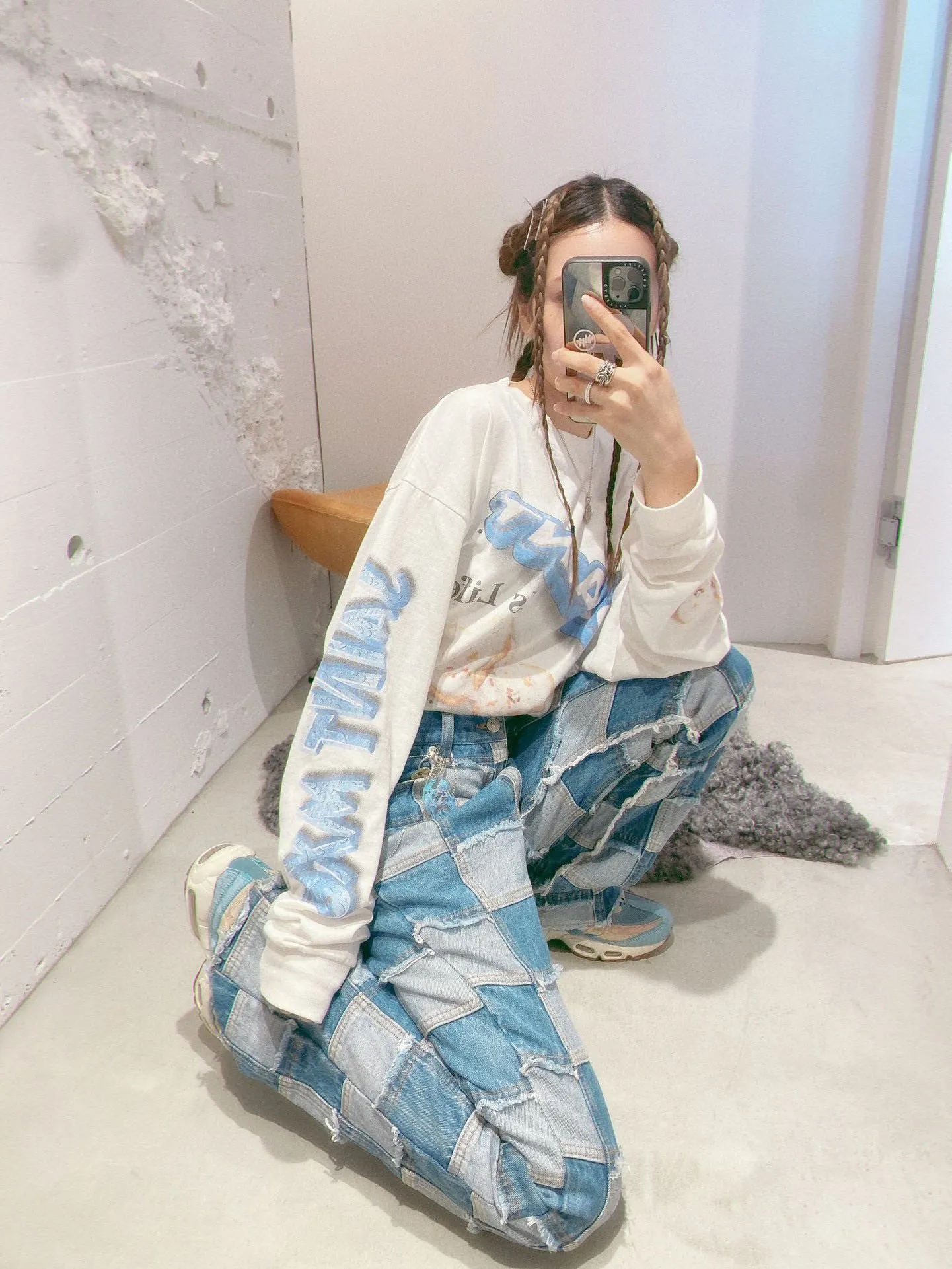 SAINT Mxxxxxx HEART COOKIES L/S TEE/WHT Love Oreo printed long sleeves Off-white S-XL Customized co-branded main mark/wash mark Correct version Ready-made garments washed and distressed VINTAGE feeling Top-notch printing technology Perfect restoration